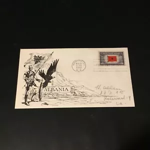 FDC WWll 1943 #918 ALBANIA DAY LOWRY CACHET 5cent Stamp - Picture 1 of 2