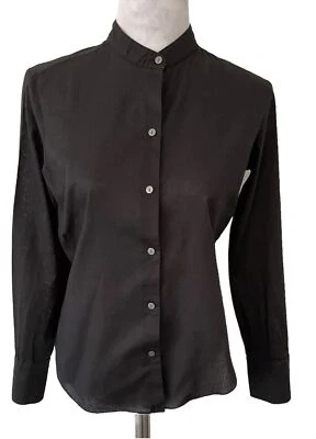 Blusa Spenser Jeremy negra manga larga algodón abotonado para mujer talla S” Foto 1 de 4