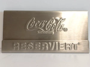 Coca Cola Metal Table Sign Reserved. Germany. Used - Picture 1 of 13