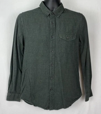 21 Hombres Talla XS Clásica Camisa Abotonada Verde Pesada SIN MATERIAL ETIQUETA LEER #22J Foto 1 de 4