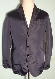 Luigi Bianchi Mantova Sport Coat US 40 R Navy Blue Poly/Nylon Made in Italy - Picture 1 of 12