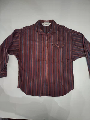 Camisa vintage para mujer Diane Von Furstenberg talla M manga larga rayas abotonadas Foto 1 de 4