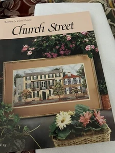 Church Street Cross Stitch Leaflet Barbara and Cheryl And 14ct White Aida 33x21” - Picture 1 of 1