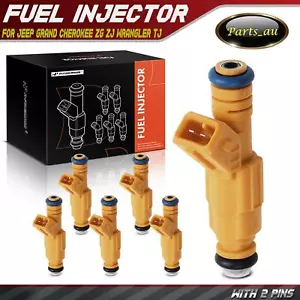 6x Fuel Injectors for Jeep Cherokee XJ Grand Cherokee ZG ZJ Wrangler TJ YJ 4.0L - Picture 1 of 8
