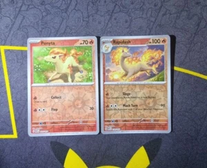 Pokemon 151 Ponyta 077/165 078/165 Rapidash Reverse Holo Bundle Evolution Line - Bild 1 von 4