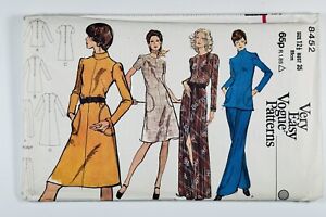 1970’s Vintage Sewing Pattern  Vogue 8452 Dress Tunic & Pants Bust 35”
