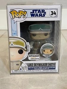 NIB Funko POP! Star Wars Empire Strikes Back Luke Skywalker #34 & protector case - Picture 1 of 2