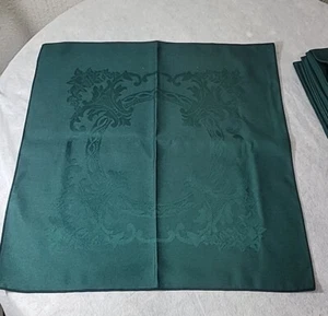 Set Of 12 Emerald green Dining Table Napkin cloths 20 In x 20 In - Picture 1 of 6