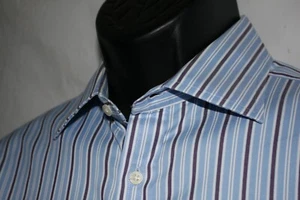 Thomas Pink shirt 16 34.5 French cuffs cotton striped shirt Men's Dress Shirt - Picture 1 of 9