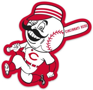 Cincinnati Reds logo Type Mr. Red Character MLB Baseball Die-Cut MAGNET - Picture 1 of 1