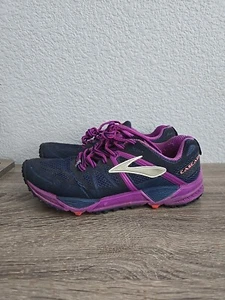 Brooks Cascadia 10 Women's Trail Running Shoes Size 8B (Medium) Blue Purple - Picture 1 of 10