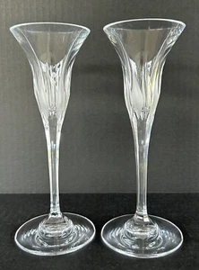 Mikasa Flame D'amore Crystal Pair Of Candlesticks 7" - Picture 1 of 8