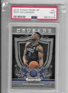 Panini Prizm Draft Picks 2019 Crusade Zion Williamson ROOKIE RC #51 PSA 9 OTTIME CONDIZIONI - Foto 1 di 2