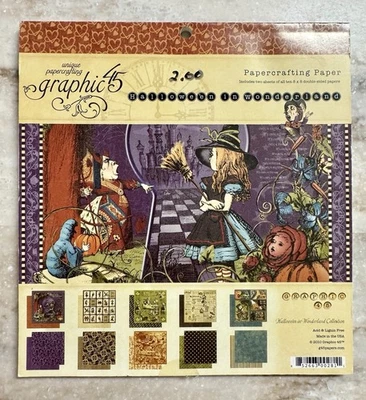 Almohadilla de papel gráfica 45 *HALLOWEEN EN EL PAÍS DE LAS MARAVILLAS* 8x8 RETIRADA 2010 COMPLETA Foto 1 de 4