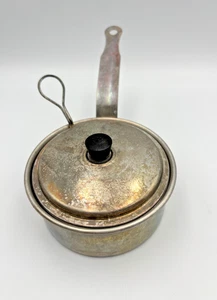 Unique Antique 3 Piece Aluminum 1-2-Egg Poaching Pan & Lid - Pre-Owned - Picture 1 of 7