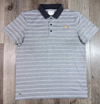 Lacoste Sport Presidents Cup Golf Polo Shirt XL Short Sleeve Gray & Black - Image 1 of 4