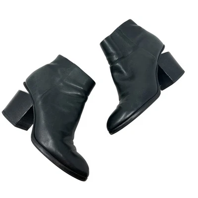 Botas de tornozelo Alexander Wang Gabi couro salto recortado preto tamanho 38,5 EUA 8,5 - Imagem 1 de 4