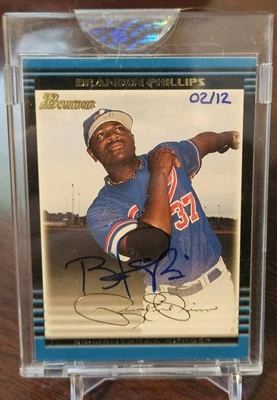 Bowman Originals 2006 2002 Bowman Auto/12 Brandon Phillips Foto 1 de 2