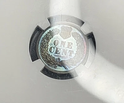 1906 Proof Indian Head Cent 1c NGC PF64 BN Monster Toned Incredible Blue Mirror - Image 1 of 4