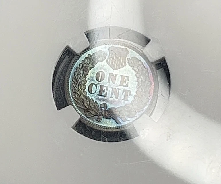 1906 Proof Indian Head Cent 1c NGC PF64 BN Monster Toned Incredible Blue Mirror - Image 1 of 4