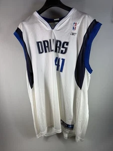 Reebok Dallas Mavericks Dirk Nowitzki 41 Jersey Size 2XL Vintage - Picture 1 of 14