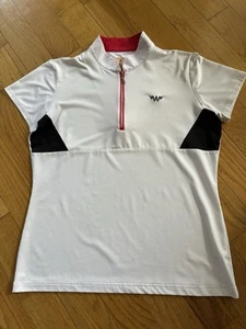Sport Haley Golf Polo White/Black Womens L - Picture 1 of 4