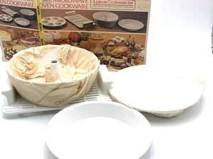 Sears Microwave 4-Piece Cookware in Original Box vintage Made In The USA New - Picture 1 of 12