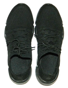 Zapatos para correr negros con cordones para mujer/material ligero y elástico/talla 12 - Imagen 1 de 6