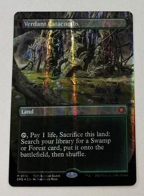 Verdant Catacombs (Borderless) (Dragonscale Foil) NM Foil Special Guests MTG - Image 1 of 3
