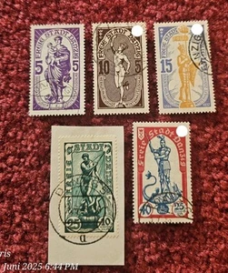 Danzig 1937 Minr 276-280 Gestempelt Winterhilfswerk Denkmäler - Bild 1 von 3