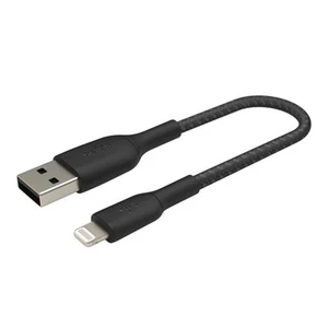 Belkin BoostCharge 15cm Braided Lightning to USB-A Cable (Black) - Picture 1 of 5