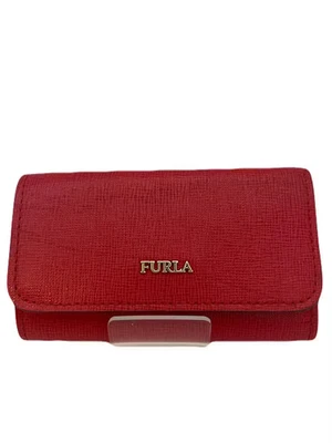 Estuche para llaves billetera Furla 6 ganchos cuero rojo USADO D0728-21 Foto 1 de 4