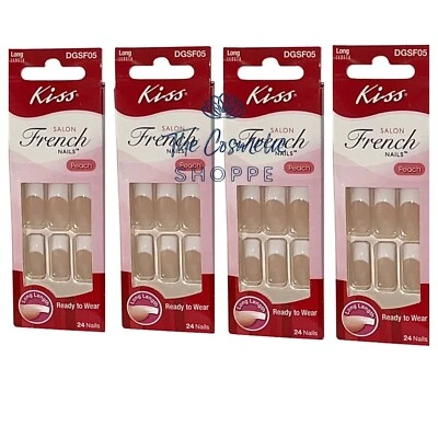 Kiss SALON FRENCH Long Length Nails x 4 New Packs ‼️RARE‼️ 4-pk Deal‼️ - Image 1 of 2