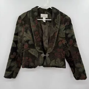 Blazer Corto Longhorn Niver Western Wear Chaqueta Pequeña Vaquera Vintage Floral - Imagen 1 de 11