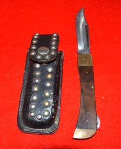 Vintage PIC Knife 11571 Precise Cougar, Japan w/Leather Sheath - Picture 1 of 3
