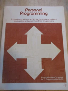 1977 Personal Programming A Complete Owner's Manual for TI Programmable 58/59 - Picture 1 of 8