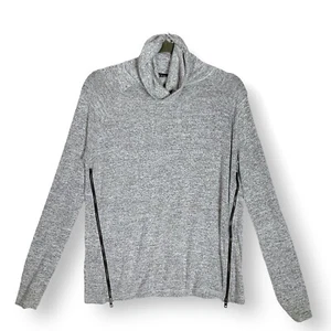 Pullover Rag & Bone Camdon cuello alto detalle cremallera talla S gris atletismo - Imagen 1 de 10