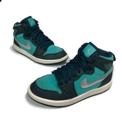 Zapato Nike Air Jordan 1 Retro Alto Hyper Jade Azul Teal Talla 13.5C 705321-318 Foto 1 de 4