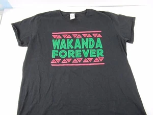 Black Panther Wakanda Forever Black T Shirt Size 2XL - Picture 1 of 5