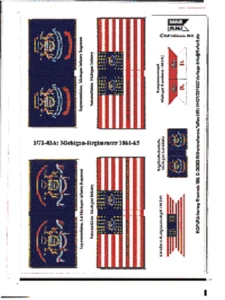 FLAGS X TOY SOLDIERS 1/72 - American Civil War 1861-65 - 43a: Michigan Regiments - Bild 1 von 1