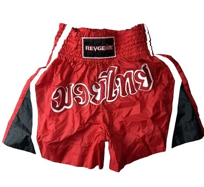 REVGEAR Muy Thai MMA Athletic Shiny Shorts XXL Red / Black Gym Boxing - Image 1 of 4