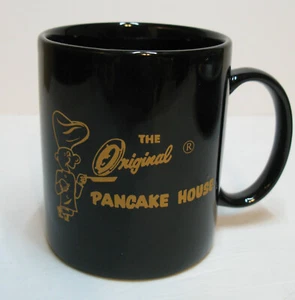Vintage Original Pancake House Restaurantware Schwarz Kaffeebecher - Bild 1 von 7