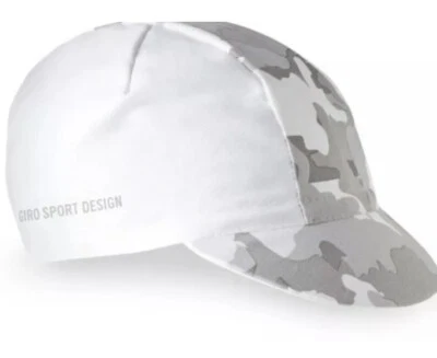 GIRO Classic Cotton Cap Elastic Rear Panel Bike Cap, White Gray Camo - Image 1 of 3