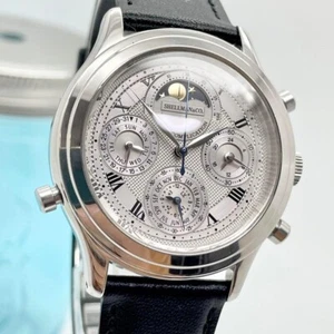 Shellman Grand Complication Classic Men's Watch No. 490 Round Silver Dial Black - Picture 1 of 8