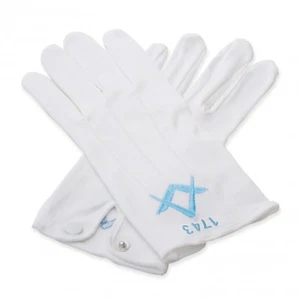 Masonic Handschuhe Mit Personalisiert Mit Hütte Nummer Packung 12 - Picture 1 of 2