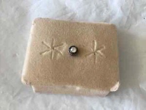 Pyrite and Sterling Setting Button Pierced Stud Earring-Single Earring - Picture 1 of 4