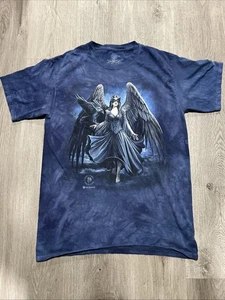 Camiseta The Mountain Raven Angel Anne Stokes Azul Mediana - Imagen 1 de 5