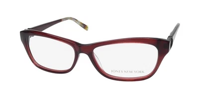 NEW JONES NEW YORK J754 GAFAS BORGOÑA PLÁSTICO OJO DE GATO MUJER ROJO 54-15-140 Foto 1 de 4