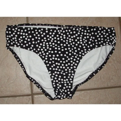 Pantalones de bikini LANDS END a lunares blancos y negros talla 8 playa piscina forrados Foto 1 de 4