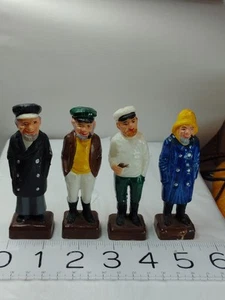 Vintage Hard Plastic Hong Kong Sea Captains Nautical Figurines Plastic 3.5" Tall - Picture 1 of 24